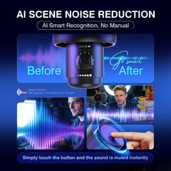 USB Gaming Streaming Microphone with RGB Light, AI Noise Reduction Podcast Mic Kit