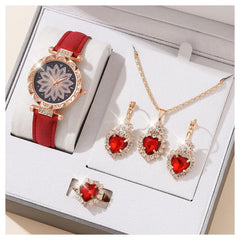Watches Sets Gifts for Women Crystal Bling Wristwatch Jewelry Kit Gift for Mom Wife Girlfriend