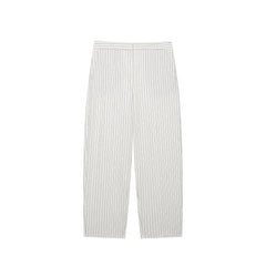 Women Fashion Stripe Sets Sexy Sleeveless Button Fold Hem Top+Wide-Leg Pants Summer Autumn Vacation Leisure New 2 Pieces