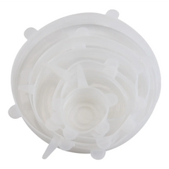 6pcs Food Grade Silicone Preservation Cover Reusable Airtight Food