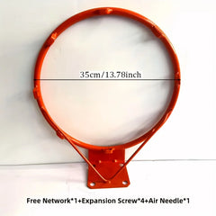 Heavy-Duty Wall-Mounted Basketball Hoop with Adjustable Height,Backboard & Net - Space-Saving Indoor/Outdoor - Easy Installation
