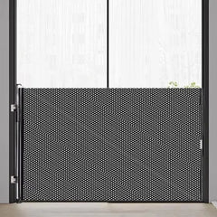 Retractable Pet Fence Barrier Folding with Universal Hooks Pet Safety Gate Easy Installation Pet Isolation Gate