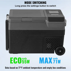 SucceBuy 35L Portable Car Refrigerator with Ice Making Function 12 Volt Car Refrigerator Fridge Single Zone Portable Freezer