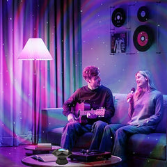 Northern Lights Starry Sky Projector LED Night Light with Remote Control USB for Home Bedroom Party Christmas Indoor Decor