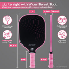 Joysent Pickleball Paddle USAPA T300 Carbon Fiber Pickleball Racket PP Honeycomb 14mm Pickle Ball Paddle For Beginner Men Women