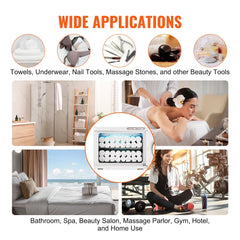 SucceBuy Hot Towel Warmer 8/23L Large Capacity with See Through Window 2-in-1 Quick All-round Heating for Facials SPA Massage Salon
