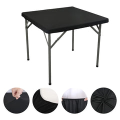 Square Elastic Edge Fitted Table Cover Outdoor Camping Picnic Tablecloth Wedding Banquet Cocktail Party Decor Table Cloth