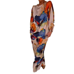 Casual Sets for Women 2 Pieces Summer Fashion Printed Satin Two Piece