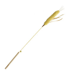 Cat Barley Teaser Wand Kitty Interactive Toy Wheat Ears Kitten Funny Feather Colorful Rod Teaser Wand Pet Cat Supplies Accessory