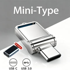 Mini 512GB OTG USB Flash Drive USB 3.0 Type C For iPhone iPad 32G 128GB 256GB Pendrive Samsung Android Laptop Memory Phone Stick