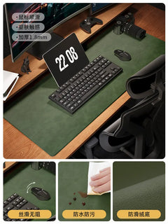 Luxury Crazy Horse PU Mouse Pads Xxl Waterproof  Desk Mat Protective Cover Large Mousepad Computer Laptop Non-slip Desk Pad