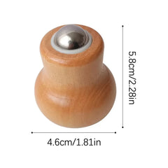 Facial Roller Mini Massager Handheld Wooden Acupressure Tool for Face Neck Shoulder Muscle Relaxation Skin Care Stress Relief