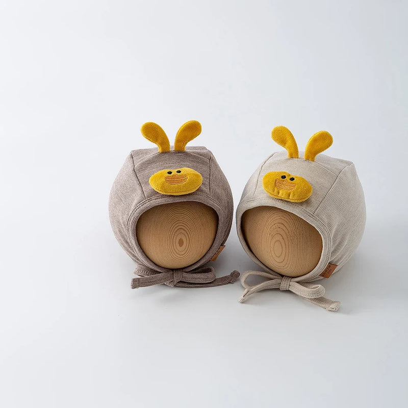 Baby Hat 3-16M Baby Caps Cartoon Duck Girls Ear Protection Hat Autumn Warm Toddler Fetal Cap