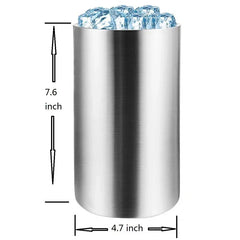 UPORS Stainless Steel Wine Cooler Bucket Double Wall Wine Bottle Cooler Holder Champagne Cooler Beer Chiller Ice Bucket Bar Tool