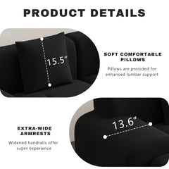 107" Cloud Modular Sectional Couch,Boneless Sofa with Ottman,L-Shape Upholstered Sofas with Deep Seat,Modern Cozy, Custom