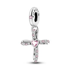 Charms Bead 925 Sterling Silver Pink Butterfly Luminous Firefly Dangle