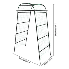 Garden Arch Trellis 82.7in Tall, Climbing Plant Support 35.4x31.5in, Steel Arbor for Cucumber Grape Vine Tomato