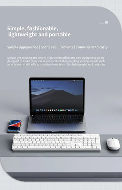 Lenovo KM220™ Wireless Keyboard & Mouse Combo – 2.4GHz USB, 104 Keys, Silent Quiet, Ergonomic, Home & Office, Black & White | FlipStylez LLC®
