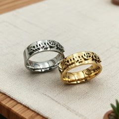 Custom Silver Men's Ring Chunky Gothic Rings Old English Personalized Luxury Name Ring Stainless Steel Jewelry Boyfriend Gift