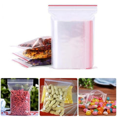 100-1000Pcs Small Zip Lock Plastic Bags Transparent Plastic Clear Storage Bag Jewelry Food Packing Reclosable Zipper Sealing Bag