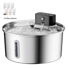 3L 5V USB Stainless Steel Wireless Recharging Sensor Auto Cat Water Drinking Fountain For Cats Dog Drinker Pet Dispenser Bowl