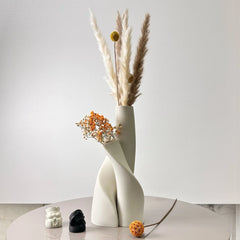 2 Piece Set of Special-Shaped Double Vase, Creative Dried Flower Vase