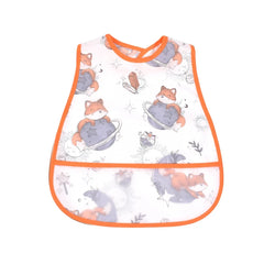 2023New Cartoon Pattern EVA Waterproof Pocket Lunch Feeding Bibs Adjustable Baby Bibs Cute Children Baby Apron Kids Burp Cloths