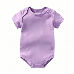0-2Y Baby Bodysuit 80cm Girl 100% Cotton Summer Boutique Baby Clothes Boy Newborn Grey Green Purple Orange Plain White Rompers