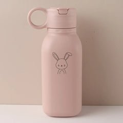 450ML Custom Name Silicone Straw Cup, Personalized Cartoon Pattern Water Bottle, Leakproof Sports Water Bottle for Kids Adults