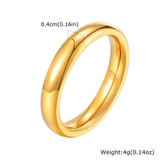 Minimalist Water Drop White Zircon Women Ring, Wave Drop Stainless Steel Ring, 18K Gold Plated Waterproof Luxury Jewelry