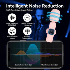 Lenovo 2026 Wireless Lavalier Microphone AI Noise Cancelling For iPhone Android Live Stream Gaming Vlog Plug & Play Receiver