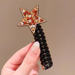 rope adult telephone cable ring Rabbit Cute Hair Ring Large Frosted Adult Hair Tie  head ring Children's telephone hephone Cable