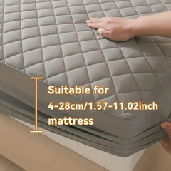 1pc Quilted Waterproof Fitted Sheet, Machine Washable Mattress