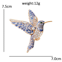 Wuli&baby Blue-and -White Porcelain Collection Animal Brooches For Women Unisex Goat Cat Butterfly Birds Party Office Brooch Pin