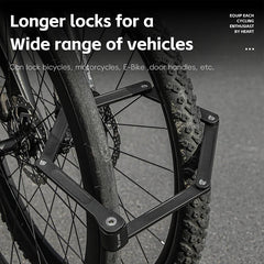 WEST BIKING Bike Foldable Lock Anti-theft Electric E-Bike Chain Padlock Motorcycle Safety Portable Locks Bicycle Accessories