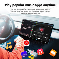 CarlinKit Wireless CarPlay Android Auto For Tesla Model 3 Model X Y Model S Auto Connect Siri Voice Assistant Spotify Waze 5G BT