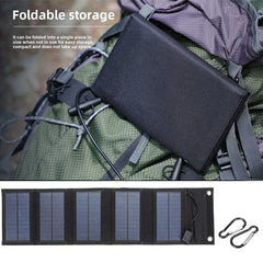 Backpack Carry Portable Foldable Waterproof Solar Charging Panel 25W 100W Dual USB Camping Emergency Charger For Cell Phone