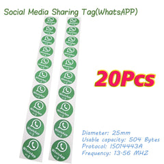 5/10 Social Media Sharing Card Reusable Review Tap Card NFC Tap Cards Boost Your Business WhatsApp Reviews Tap NFC Sticker Tag