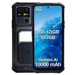 AGM G3 Rugged Phone 5G, Dimensity 7300, 10000mAh, IP68 Waterproof, Wireless Charging, Camping Light, 24（12+12）GB+512GB）
