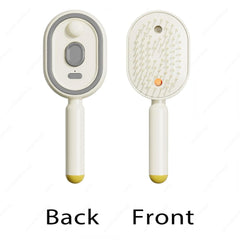 Electric Spray Hair Brush 2-In-1 Misting Hair Brush with Water Spray Reduce Frizz Anti-Static Retractable Steam Massage Comb