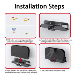 Host Stand for Switch 2 Wall Mount Host Stand for Switch 2 Game Console Host Storage Rack Hanging Wall Holder Bracket Hanging