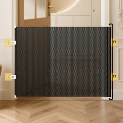 Retractable Barrier Fences Mesh Design Higher Design Mesh Stairs Gate Easy Install Punch-Free Dog Safety Fence Pet Supplies