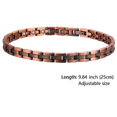 Women Magnetic Therapy Anklets 99.9% Pure Solid Copper 3500 Gauss Magnets Ankle Pain Relief for Arthritis Adjustable Size