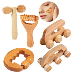 1 Pcs Wooden Massage Roller Tool, Manual Wooden Massager, Wood Back Massage Roller for Neck Leg Back Deep Tissue Muscle Massager