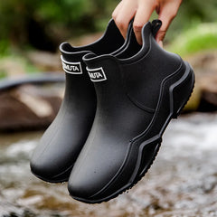2026 new Low-cylinder Rain Shoes for Men and Women: Outdoor Fishing Waterproof Shoes, Stylish Style for Outdoor Wear, Rain Boots
