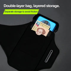 Cell Phone Running Armband Holder for iPhone 17 16 15 14 Pro Max Galaxy S25 S24 Sweatproof Arm Band with Card/Key Bag