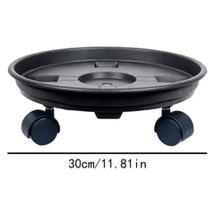 Heavy Duty Plant Holder 4 Wheel Rolling Planter Tray with Drainage Plant Pot Dolly Movable Base Home Garden Decorative Pot Stand
