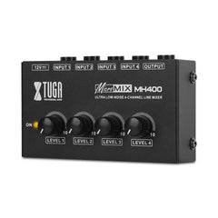 Mini Mixing Console 4 Channel Audio Mixer Mobile Recording Soundcard Studio Podcasting Live Streaming Equipment MH400
