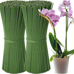 Plant Support Stakes with Orchid Clips Ties Bendable Single Stem Support Rods Holder Sticks for Potted Plants Flowers Vegetables