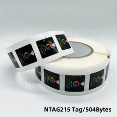 NFC215 Google Review Stickers 504Bytes 30mm Waterproof NFC Review Sticker Review Us on Google Sticker 13.56MHz NFC Tags Stickers